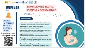 Webinar. Donacion de Leche. Ciencia y Solidaridad